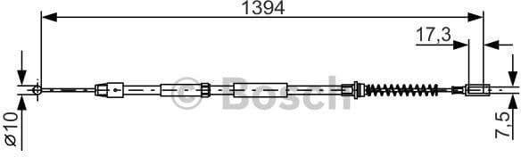 Cable Pull, parking brake 1 987 482 033