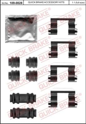 Accessory Kit, disc brake pad 109-0028