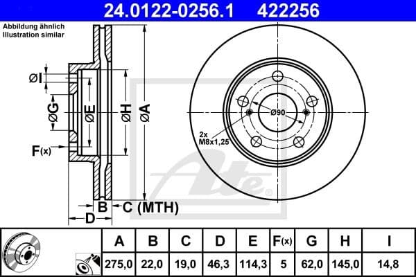 Brake Disc 24.0122-0256.1