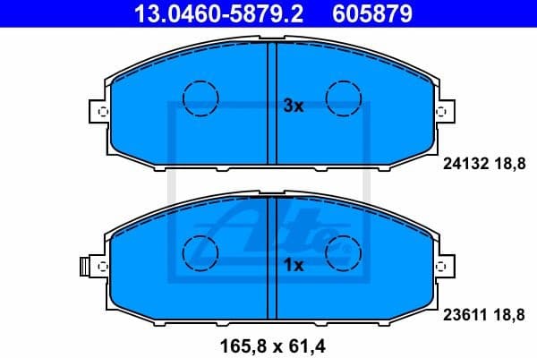 Brake Pad Set, disc brake 13.0460-5879.2