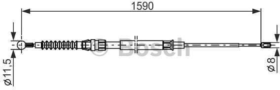 Cable Pull, parking brake 1 987 482 265