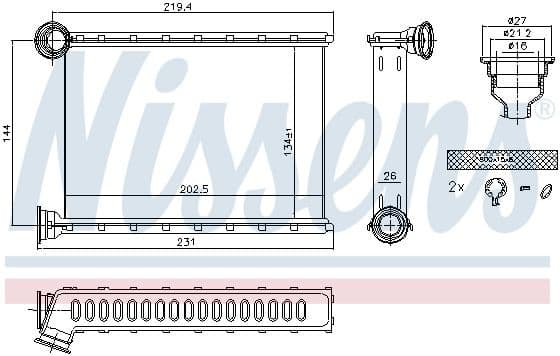 Heat Exchanger, interior heating ** FIRST FIT ** 707079