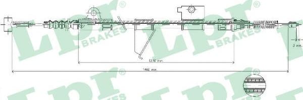 Cable Pull, parking brake C0512B