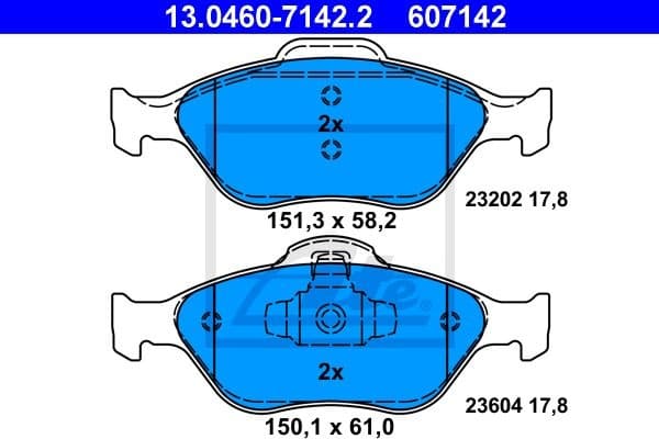Brake Pad Set, disc brake 13.0460-7142.2