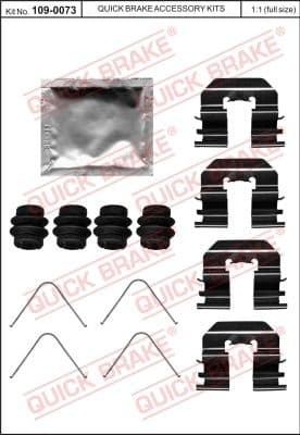 Accessory Kit, disc brake pad 109-0073