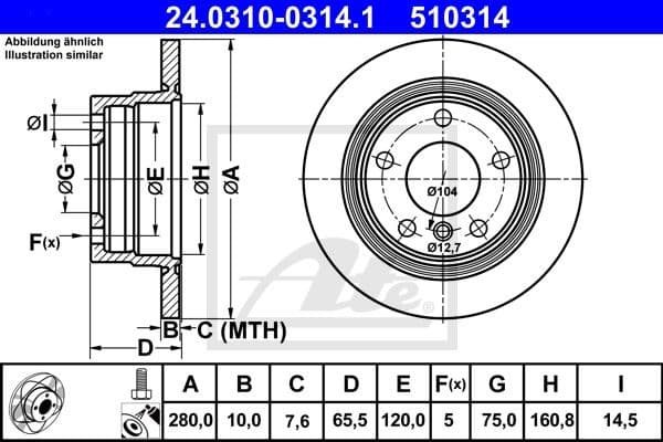Brake Disc PowerDisc 24.0310-0314.1