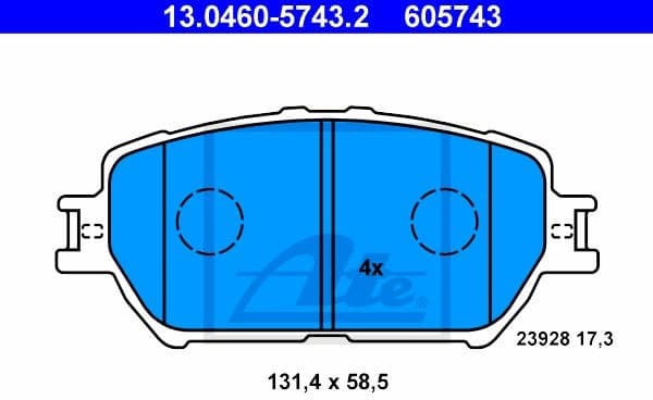 Brake Pad Set, disc brake 13.0460-5743.2