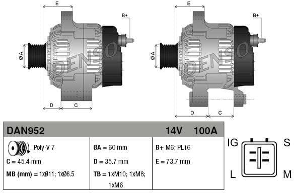 Alternator DAN952 - image 3