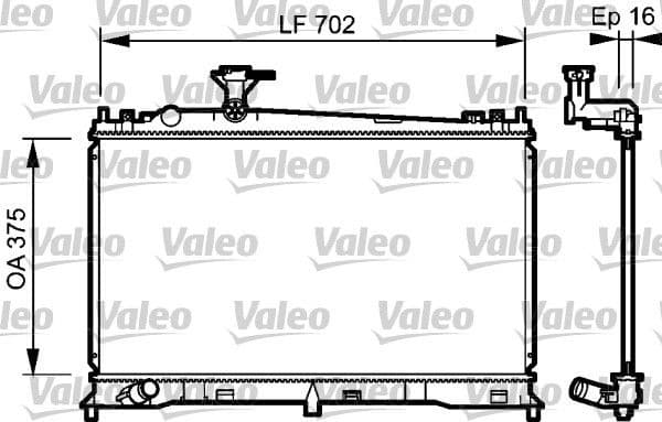 Radiator, engine cooling 735053
