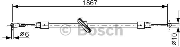 Cable Pull, parking brake 1 987 482 028