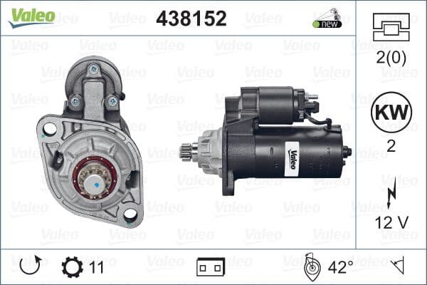 Starter VALEO ORIGINS NEW OE TECHNOLOGY 438152