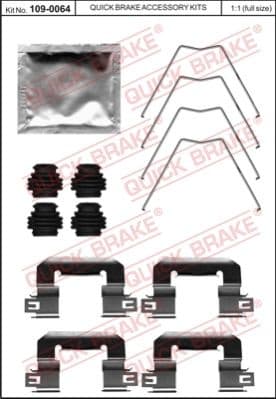 Accessory Kit, disc brake pad 109-0064