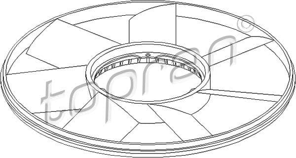 Fan Wheel, engine cooling 500 904