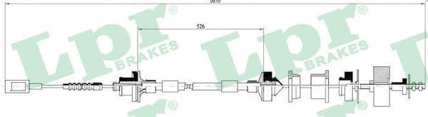 Cable Pull, clutch control C0061C
