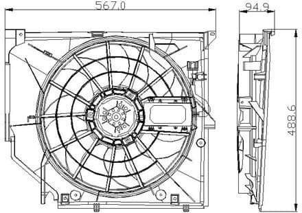 Fan, air conditioning condenser 803-0005 - image 2