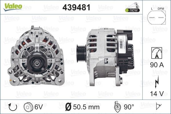 Alternator VALEO ORIGINS NEW OE TECHNOLOGY 439481