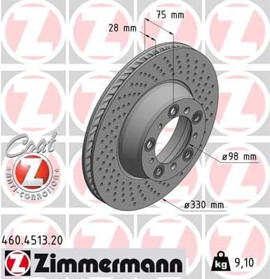 Brake Disc COAT Z 460.4513.20