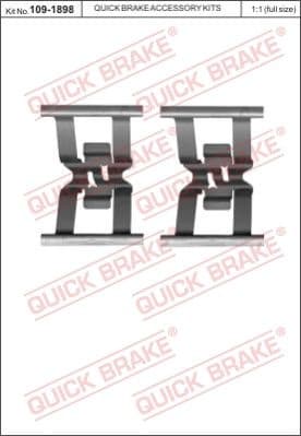 Brake pads accessory kit 109-1898