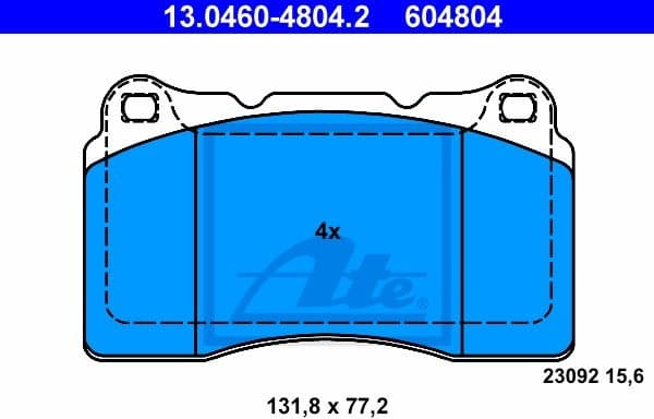 Brake Pad Set, disc brake 13.0460-4804.2