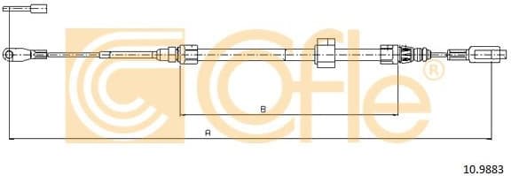 Cable Pull, parking brake 10.9883