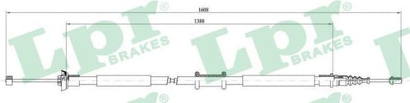 Cable Pull, parking brake C0198B