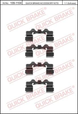 Accessory Kit, disc brake pad 109-1104