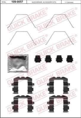 Brake pads accessory kit 109-0057