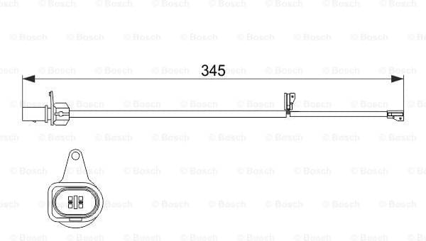 Warning Contact, brake pad wear 1 987 474 507