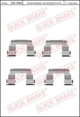 Accessory Kit, disc brake pad 109-1689