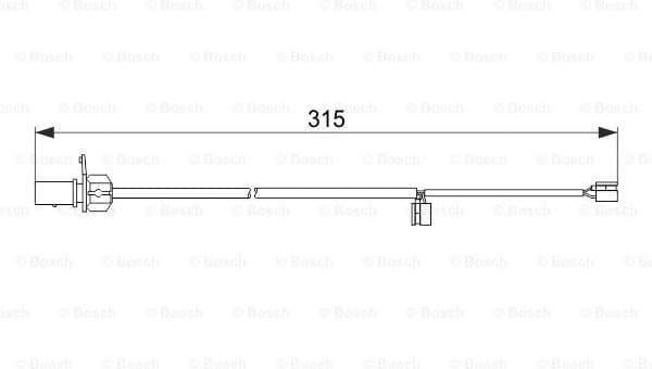 Warning Contact, brake pad wear 1 987 474 518