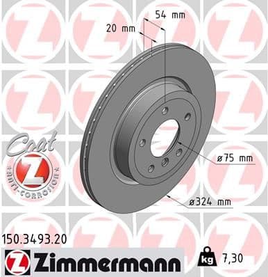 Brake Disc COAT Z 150.3493.20