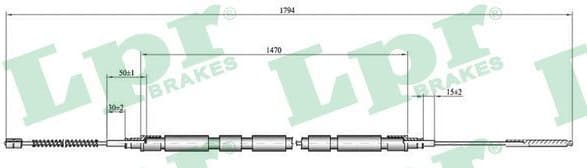Cable Pull, parking brake C0810B