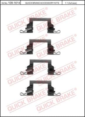 Accessory Kit, disc brake pad 109-1614