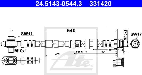 Brake Hose 24.5143-0544.3