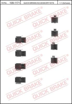 Accessory Kit, disc brake pad 109-1171