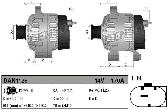 Alternator DAN1125 - image 3