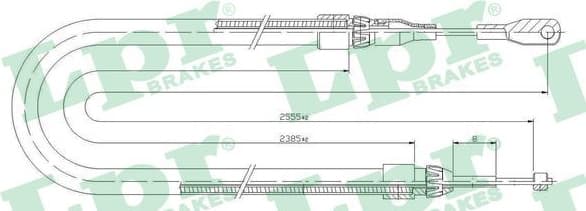 Cable Pull, parking brake C0399B