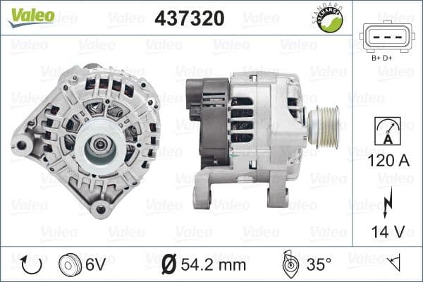 Alternator VALEO RE-GEN REMANUFACTURED 437320