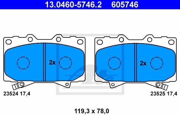 Brake Pad Set, disc brake 13.0460-5746.2