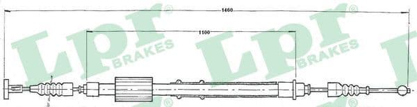 Cable Pull, parking brake C0155B