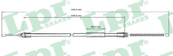 Cable Pull, parking brake C0720B