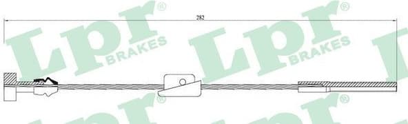 Cable Pull, parking brake C0231B