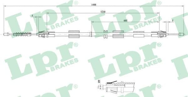 Cable Pull, parking brake C0266B