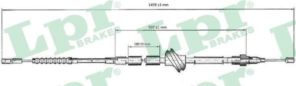 Cable Pull, parking brake C0033B