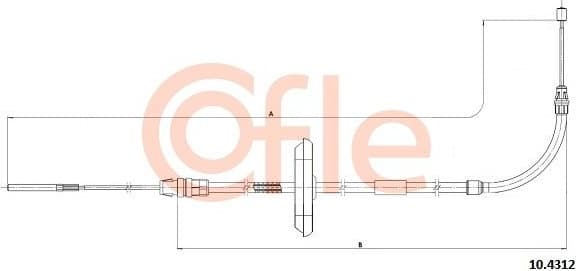 Cable Pull, parking brake 10.4312