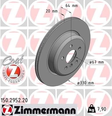 Brake Disc COAT Z 150.2952.20