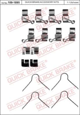 Accessory Kit, disc brake pad 109-1895