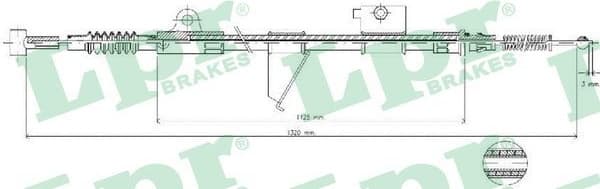 Cable Pull, parking brake C0514B