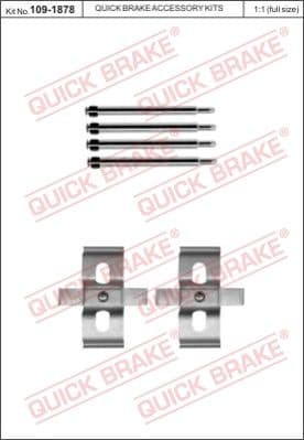 Accessory Kit, disc brake pad 109-1878