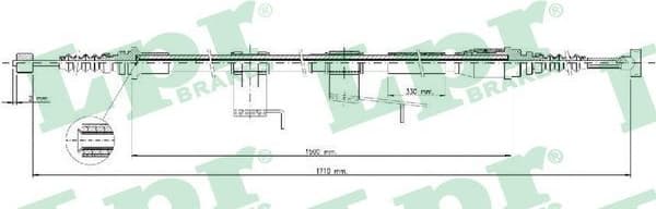 Cable Pull, parking brake C0388B